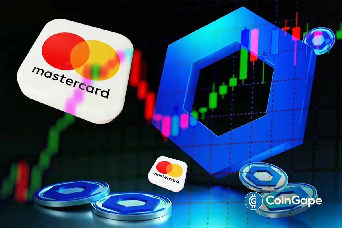 An image to show the Chainlink and Mastercard partnership