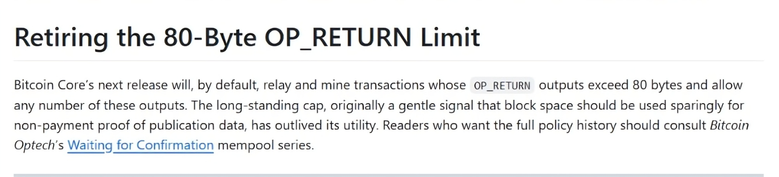 Bitcoin Core Update