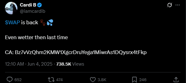 CardiB controversial tweet