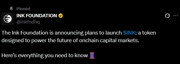 Ink Foundation airdrop news