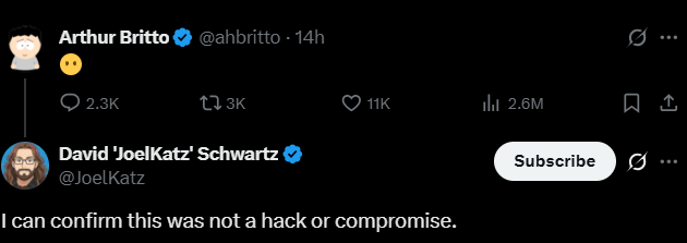 Arthur Britto Tweet