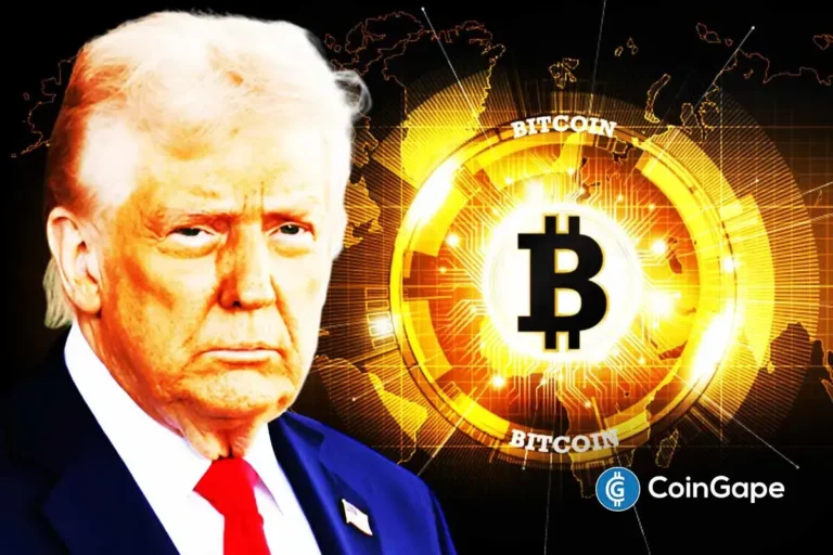 an image of trump and the BTC price