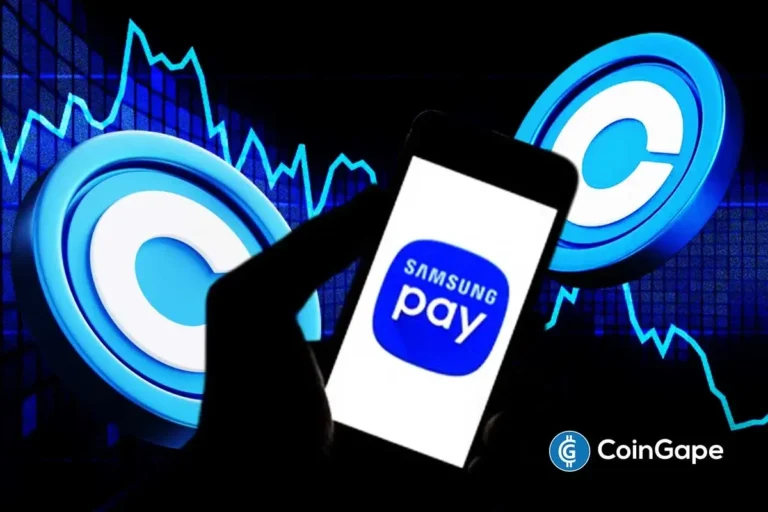 an image describing Coinbase partnership with Samsung