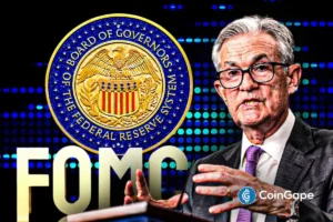 An image of Jerome Powell and to represent the FOMC minutes