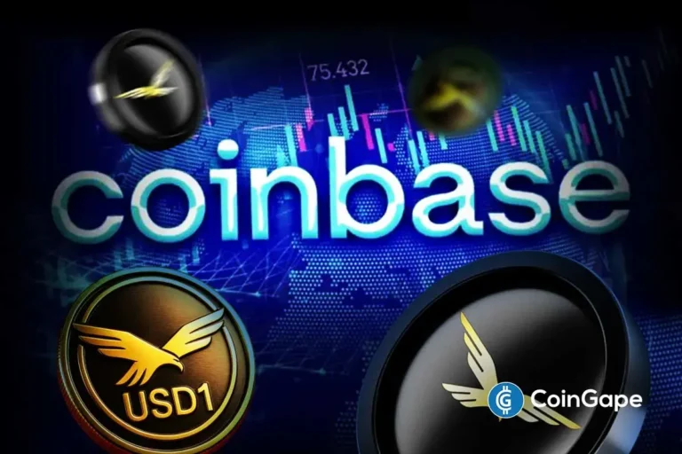 an image describing Coinbase following its announcement to list USD1 stablecoin