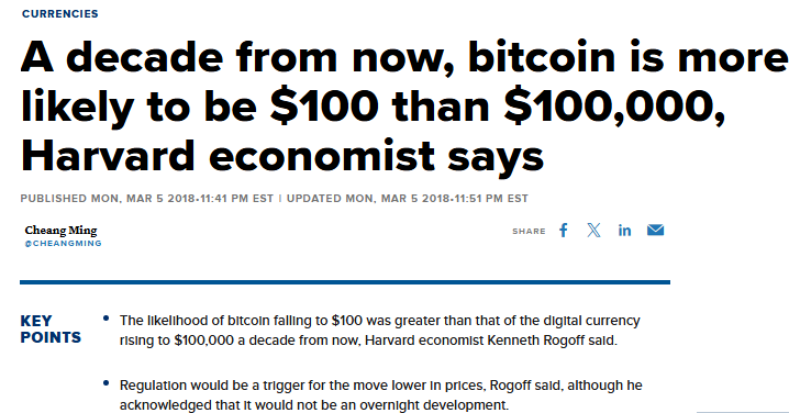 Hardvard economist predicting Bitcoin's doomsday