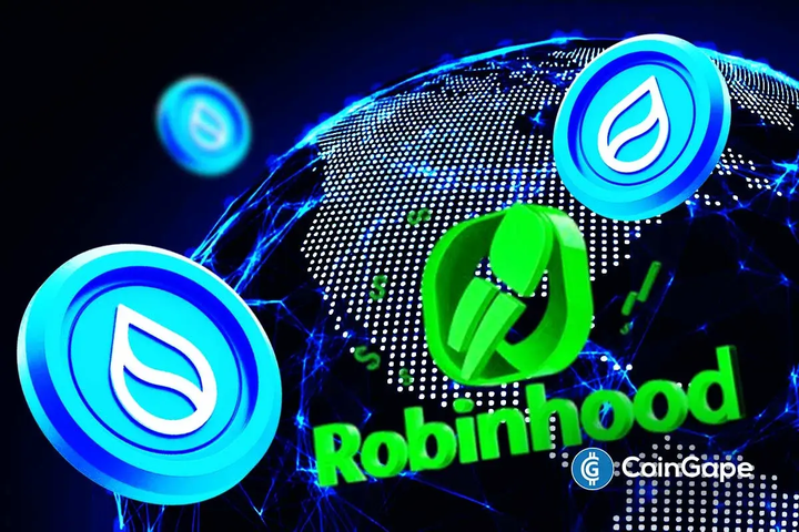 Robinhood and Sui's logo to represent the Robinhood Sui listing