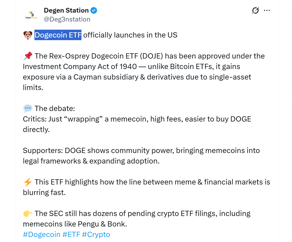 Dogecoin ETF Debate