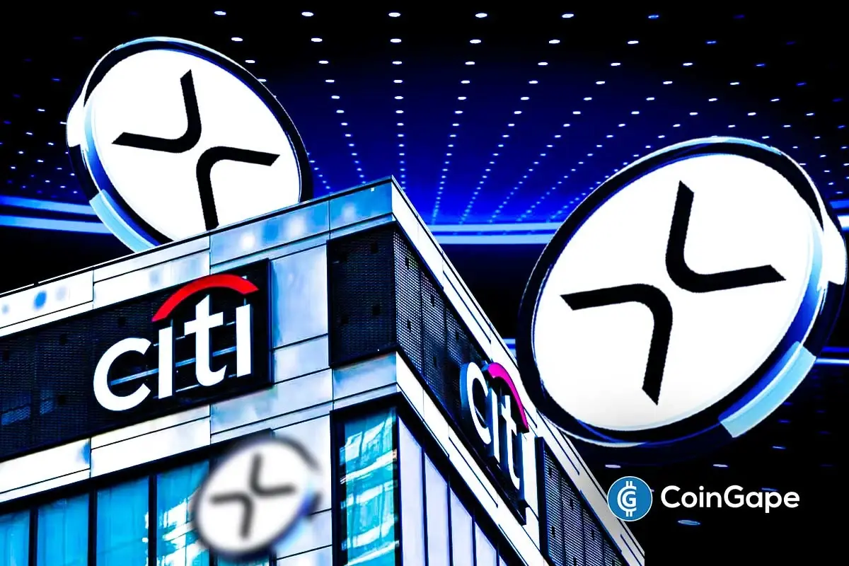 An image of XRP and Citi's logos