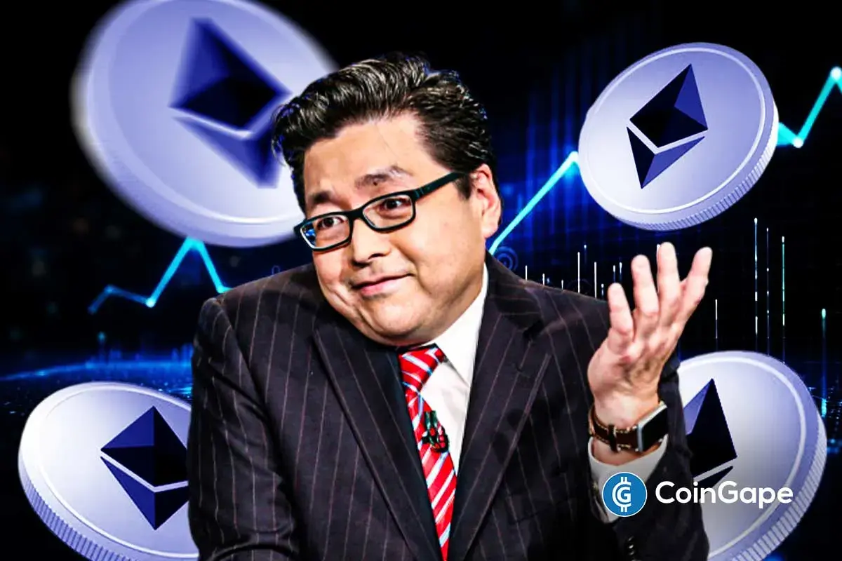 image of Tom Lee gestures as Ethereum coins rise, symbolizing BitMine’s $1.87B ETH boost.
