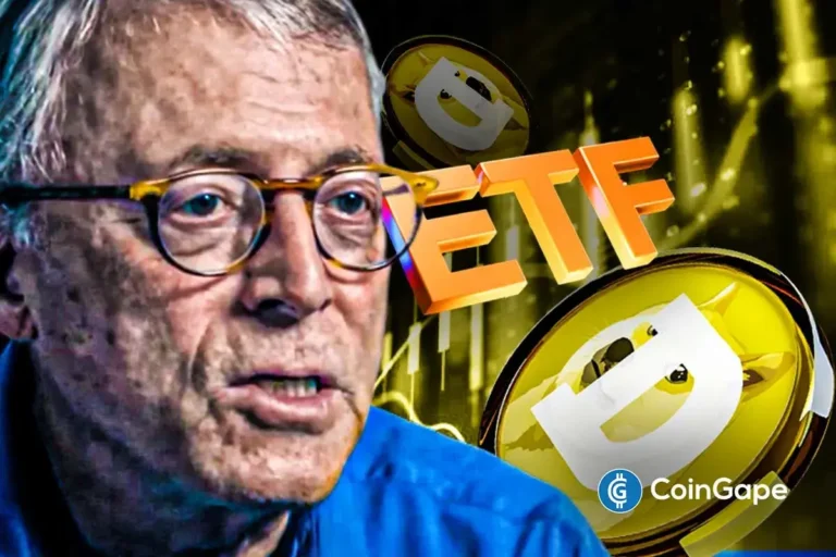 An image of Peter Brandt and the Dogecoin logo