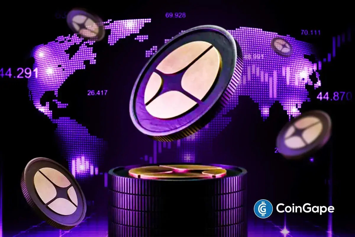 Aster tokens floating above stacked coins against digital world map backdrop.