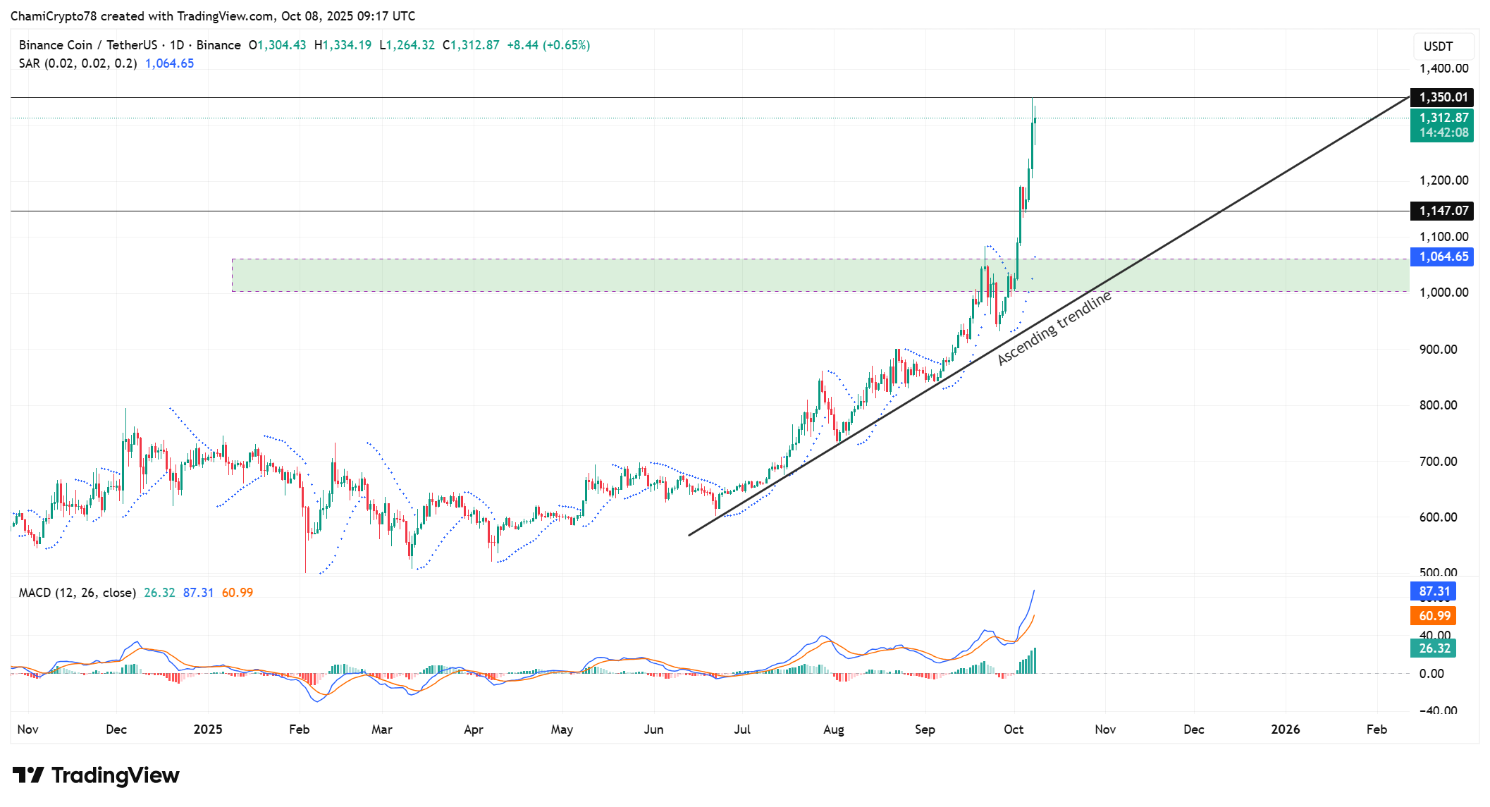 Binance Coin Price Action 