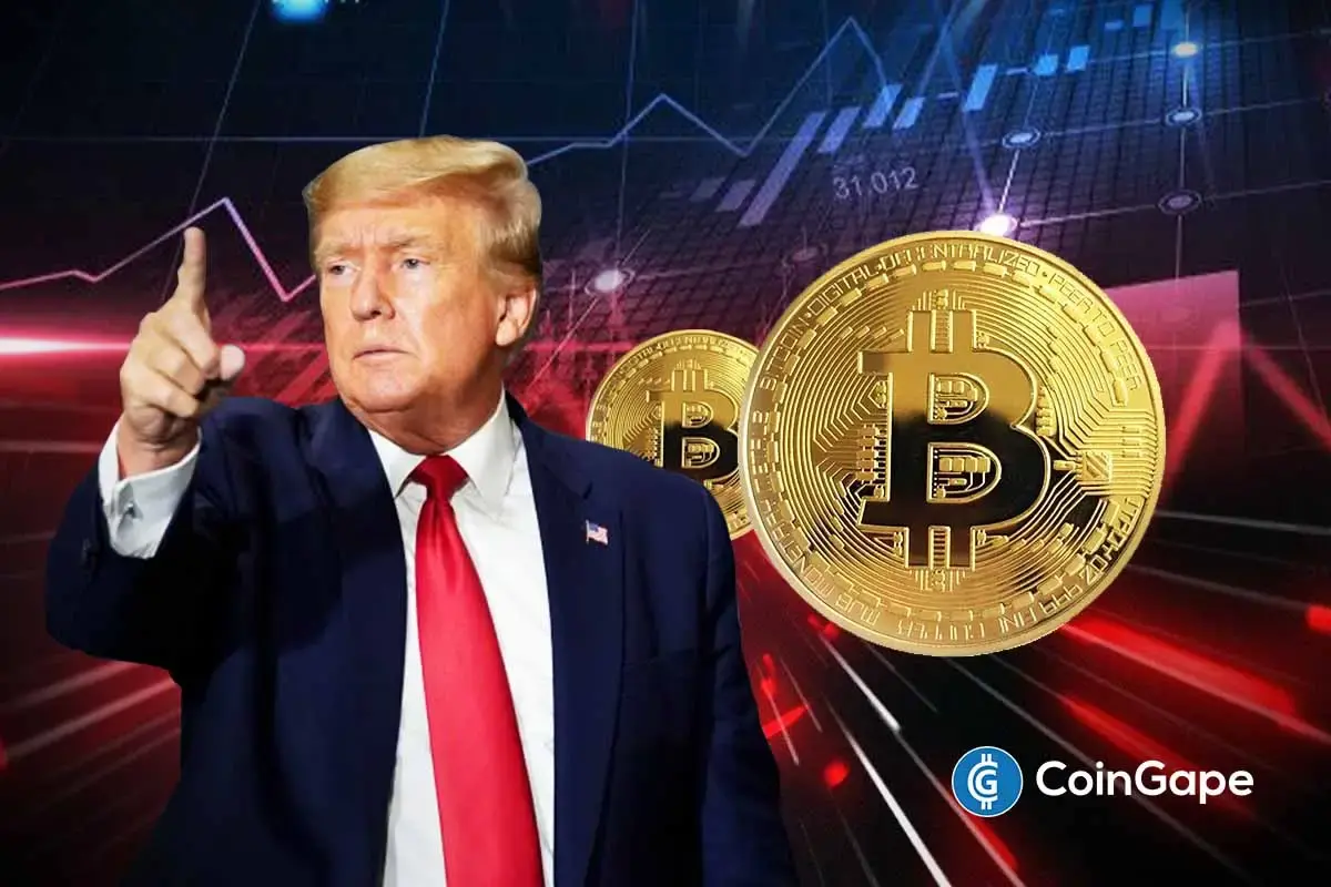 Bitcoin price drops sharply as Donald Trump announces new tariff measures causing massive market liquidations.
