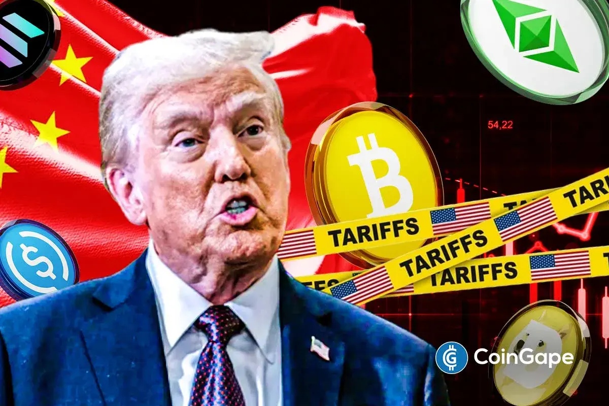 An image of Trump and to represent the crypto market crash