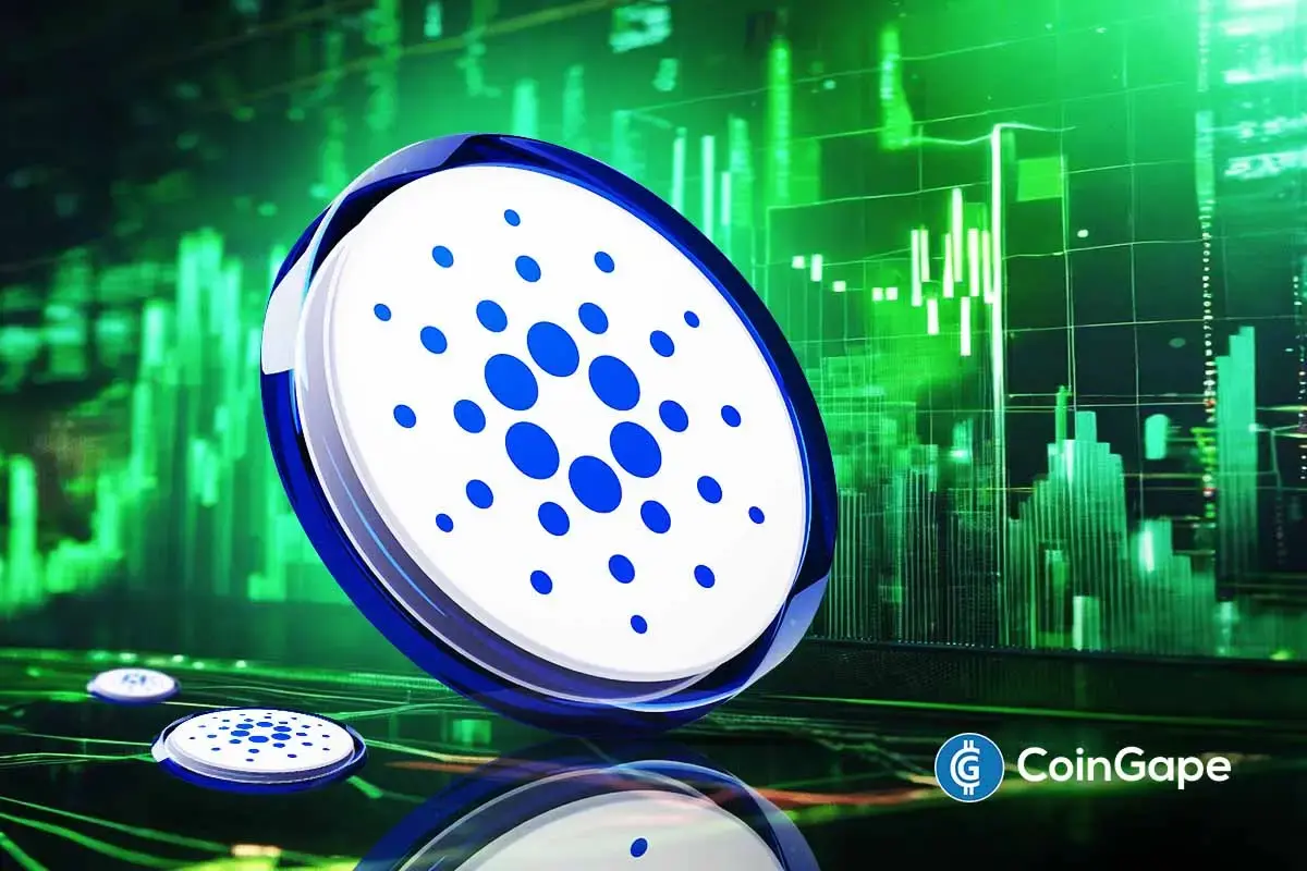 Cardano network illustration showing ADA’s rise toward $2 following Hydra 1.0 launch
