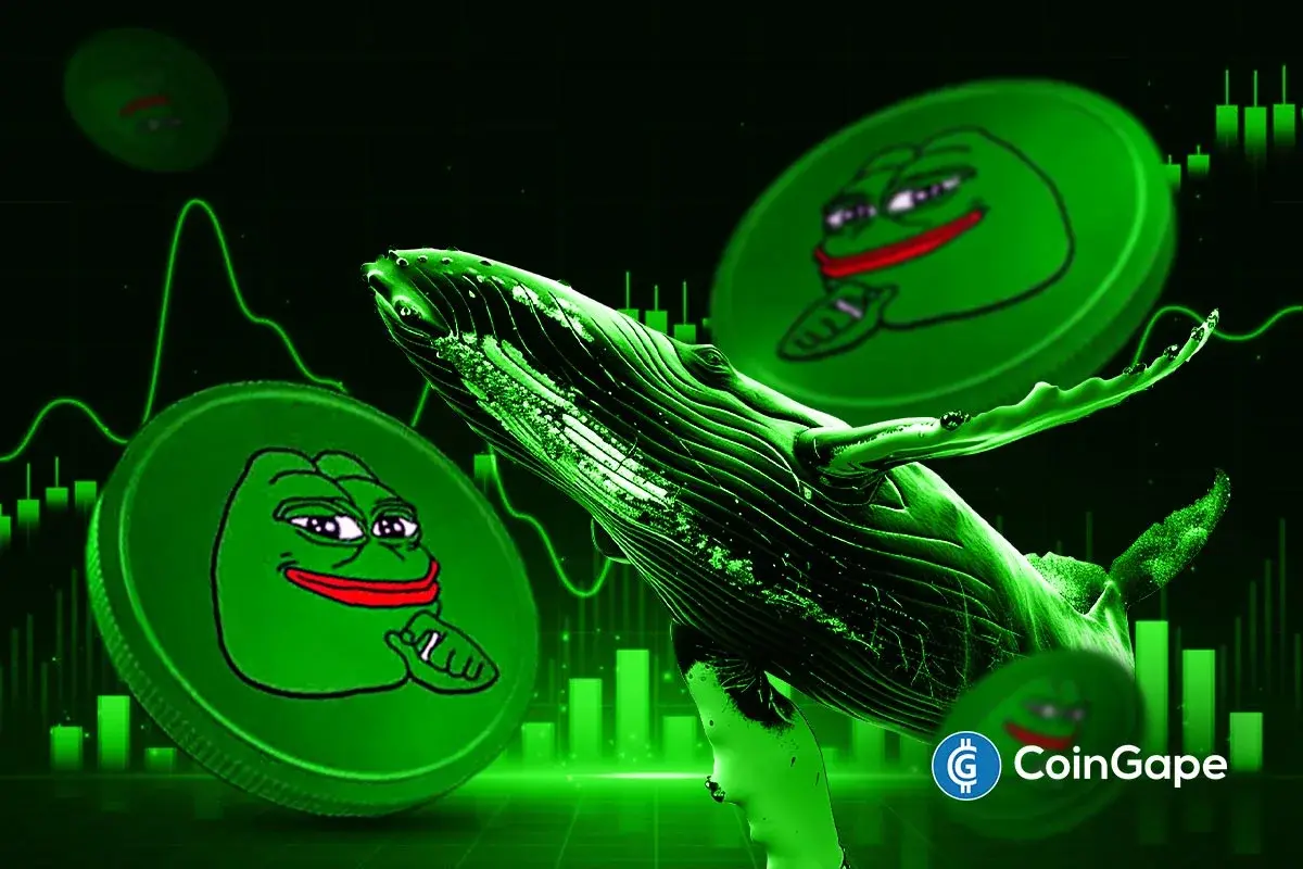 A whale accumulates $5M worth of PEPE Coin as price reenters its historical demand zone.
