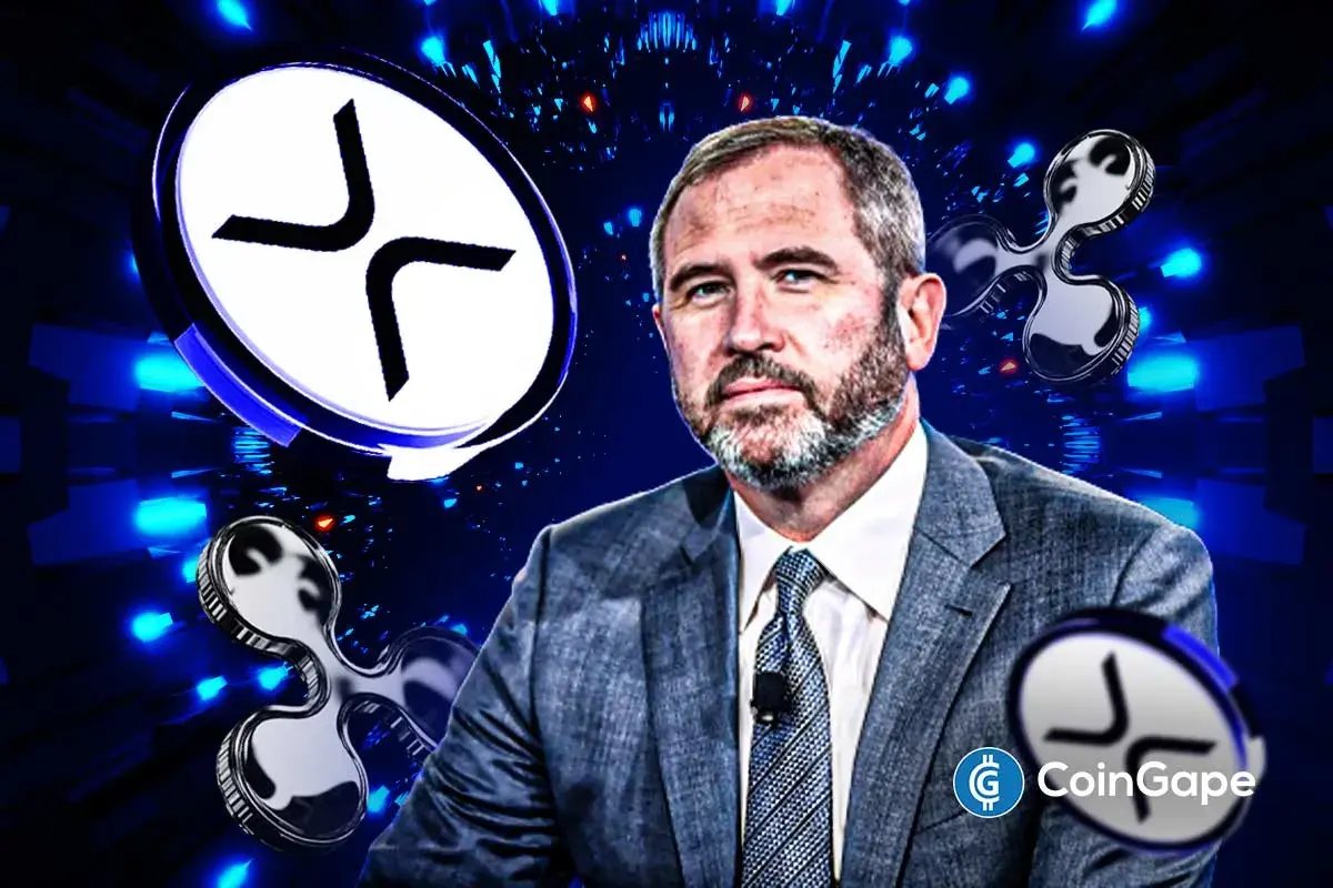 An image of Ripple CEO and XRP's logo