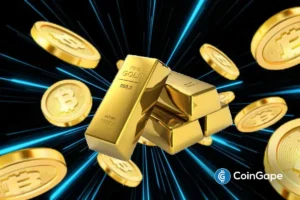 An image of Bitcoin and gold