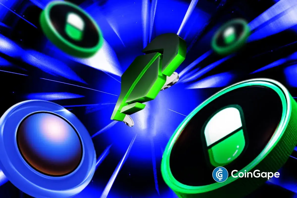 Robinhood logo surrounded by digital tokens symbolizing Zora’s listing momentum.