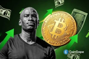 an image of Arthur Hayes and the Bitcoin logo
