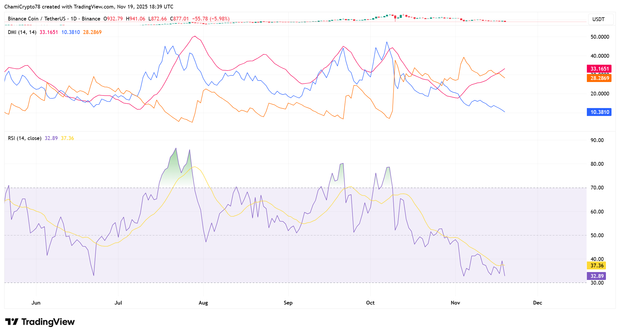 BNB coin price action