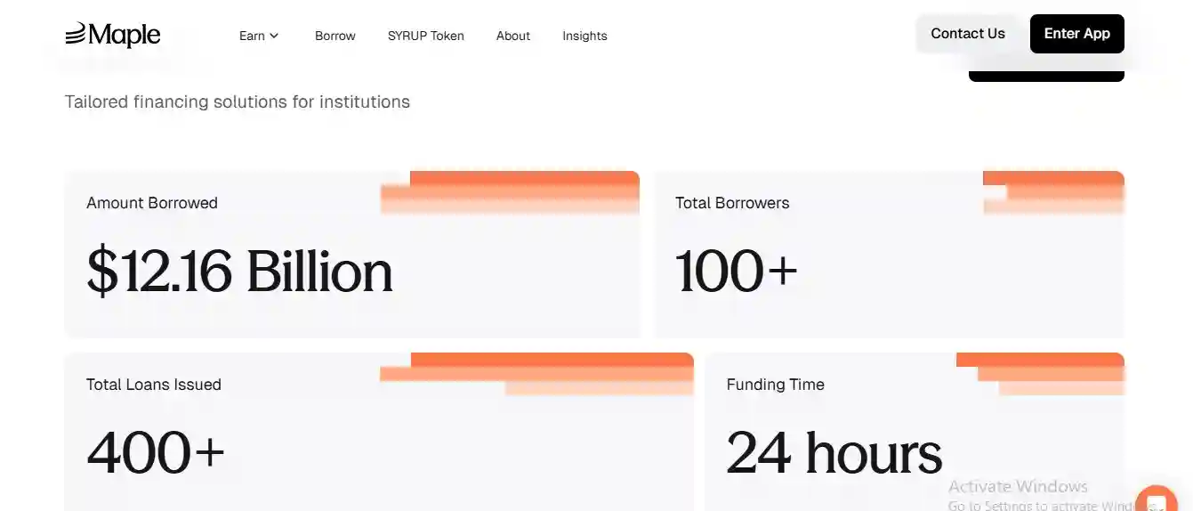 Maple Finance RWA tokenization