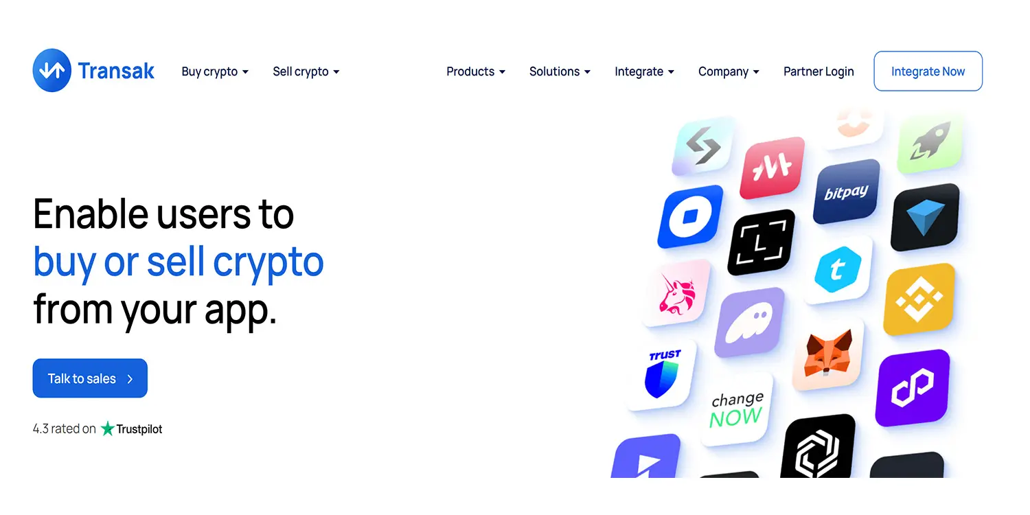 Transak crypto off-ramp