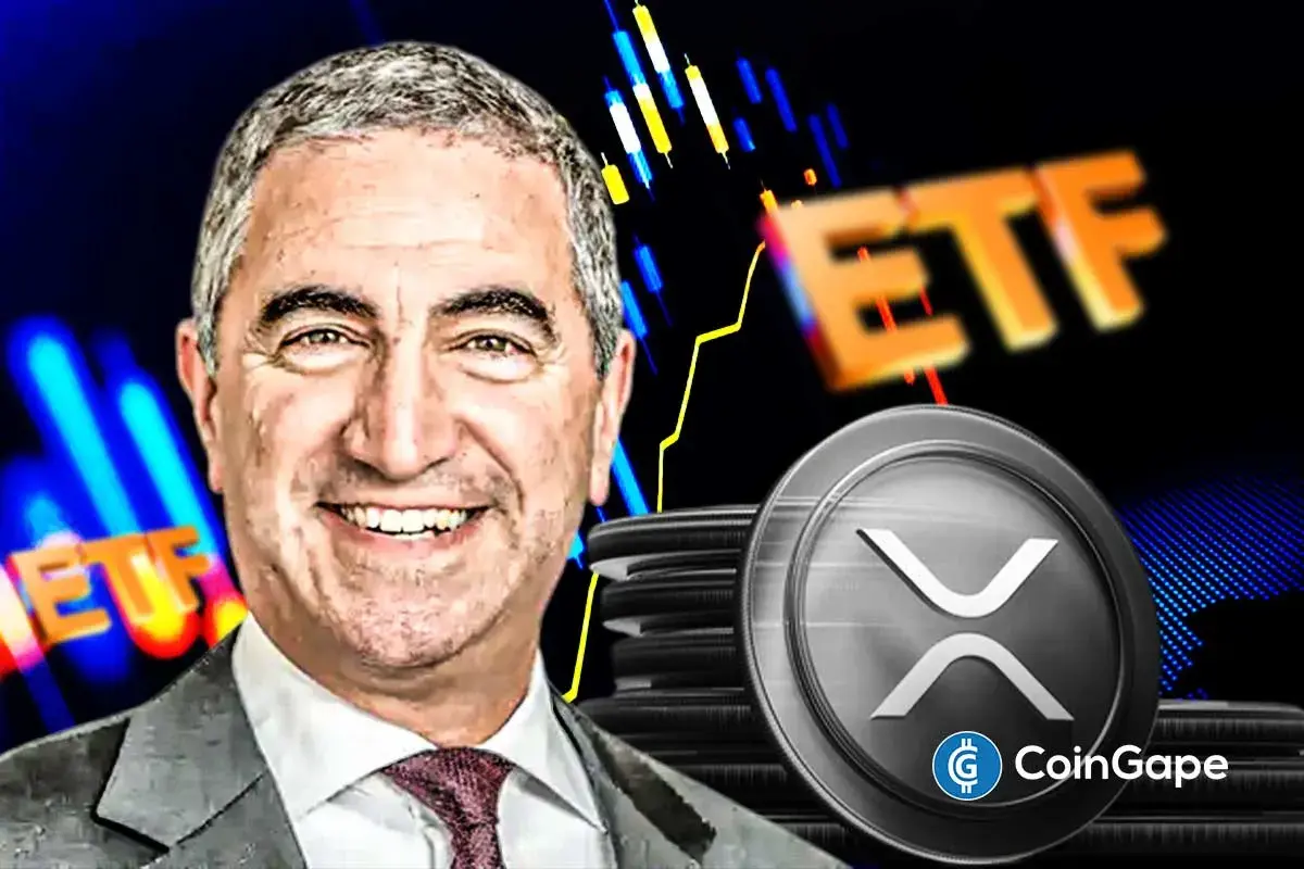 Teucrium ETFs CEO Sal Gilbertie with XRP and ETF graphics as Ripple Swell fuels investor expectations.