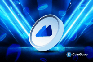 MEXC exchange logo displayed with blue digital background amid solvency discussions.