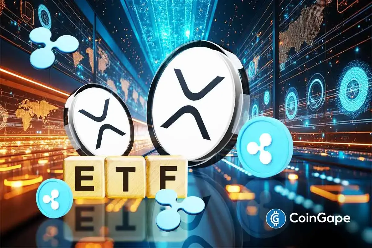 XRP tokens displayed beside ETF blocks, symbolizing growing institutional interest and discussions on XRP’s future ecosystem design.