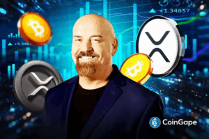 John Deaton appears with Bitcoin and XRP symbols as market volatility and extreme fear dominate crypto sentiment.
