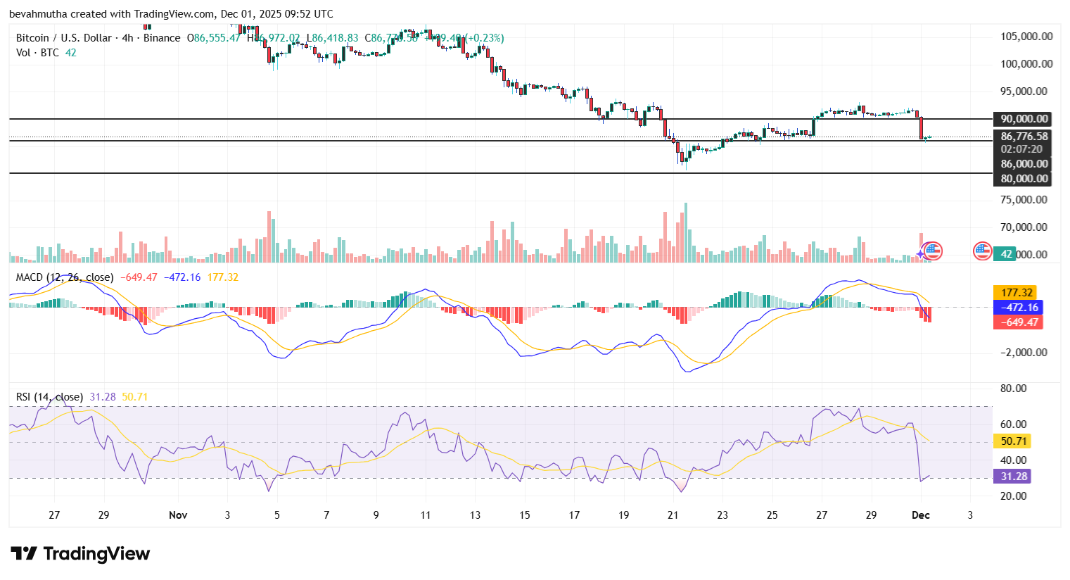 Bitcoin Price Drops to $87K in a Rapid Crash: What Sparked the Sell-Off?