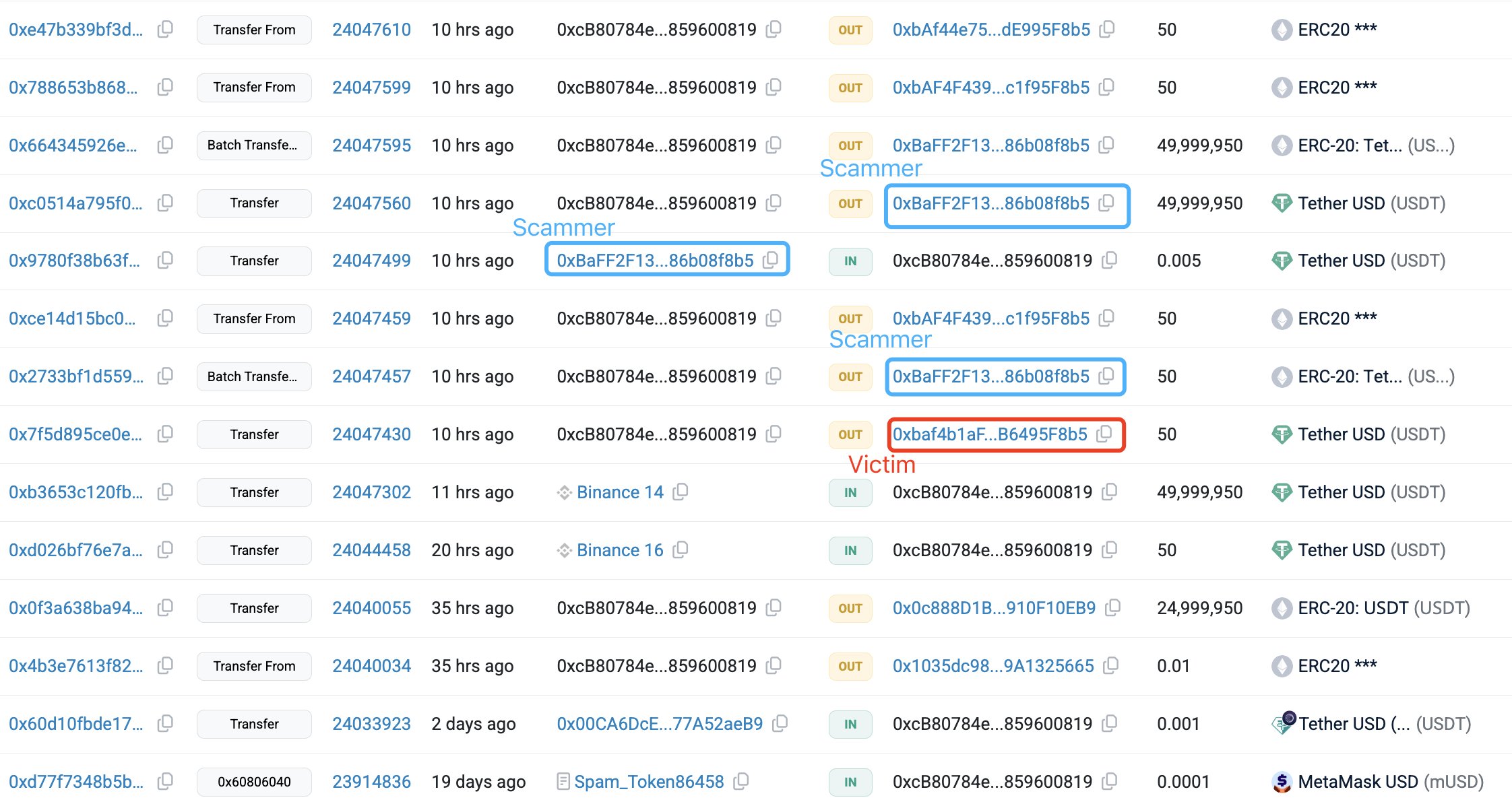 Address Poisoning Scam