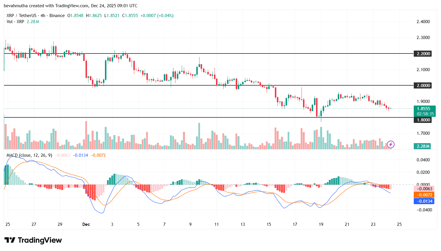 Why Bitcoin, Ethereum And XRP Prices Are Down Today? (24 Dec)