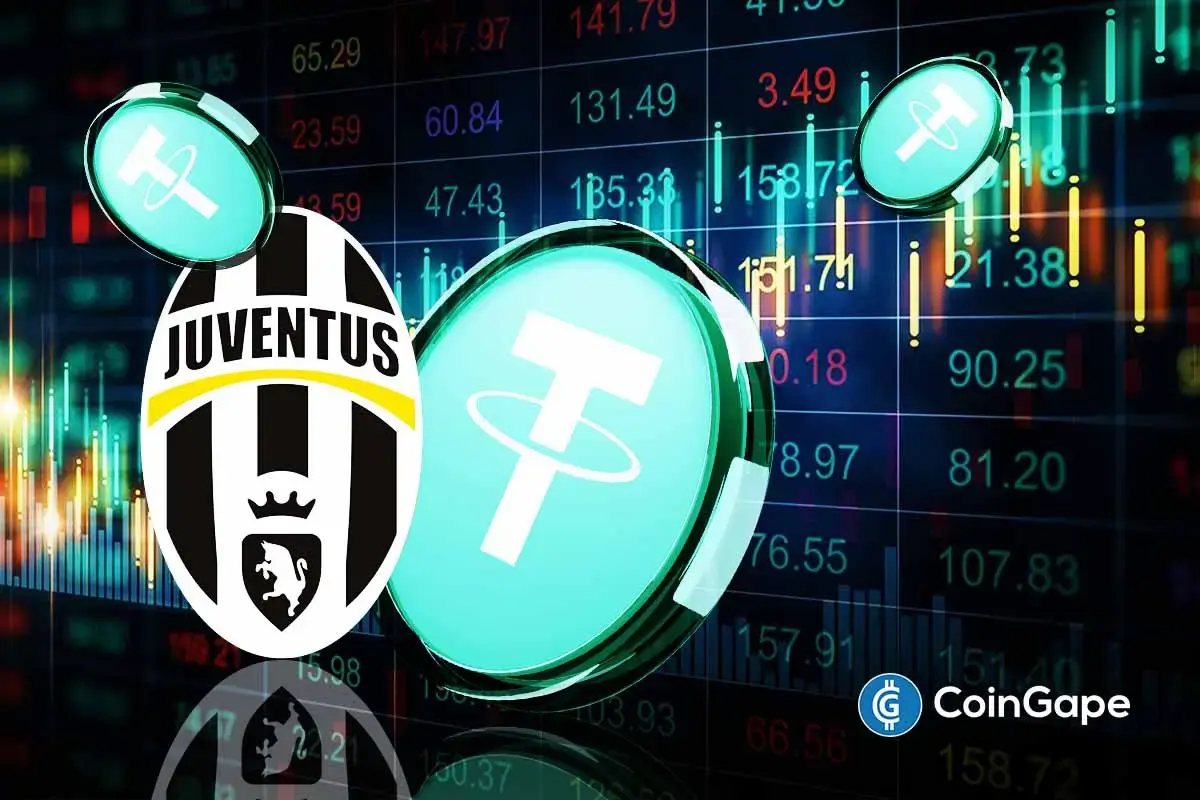 Tether’s USDT logo faces Juventus crest as crypto firm bids $1B to enter traditional football ownership