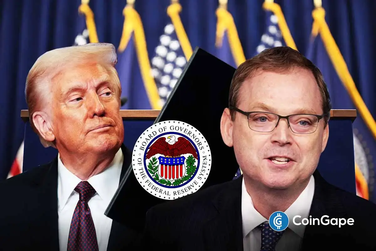 An image of Donald Trump alongside Kevin Hassett as Fed chair speculation grows