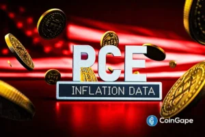 An image to represent the U.S. PCE inflation data and Bitcoin logo