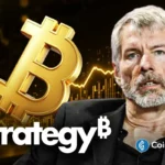 an image of Michael Saylor and the Strategy logo