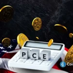 U.S. PCE inflation data symbolized by calculator as Bitcoin price reacts amid Federal Reserve policy uncertainty.