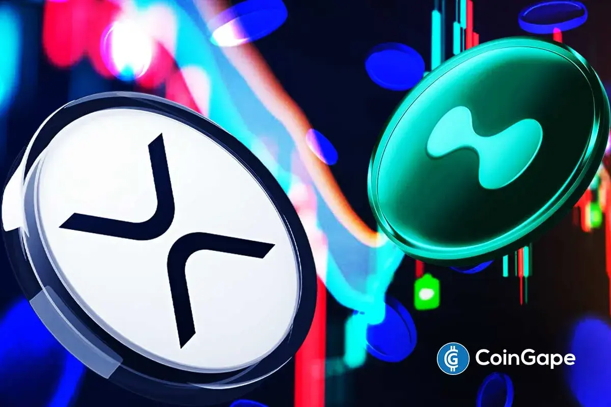 XRP and Hyperliquid logos with charts showing FXRP-powered XRP spot trading and cross-chain DeFi liquidity expansion.