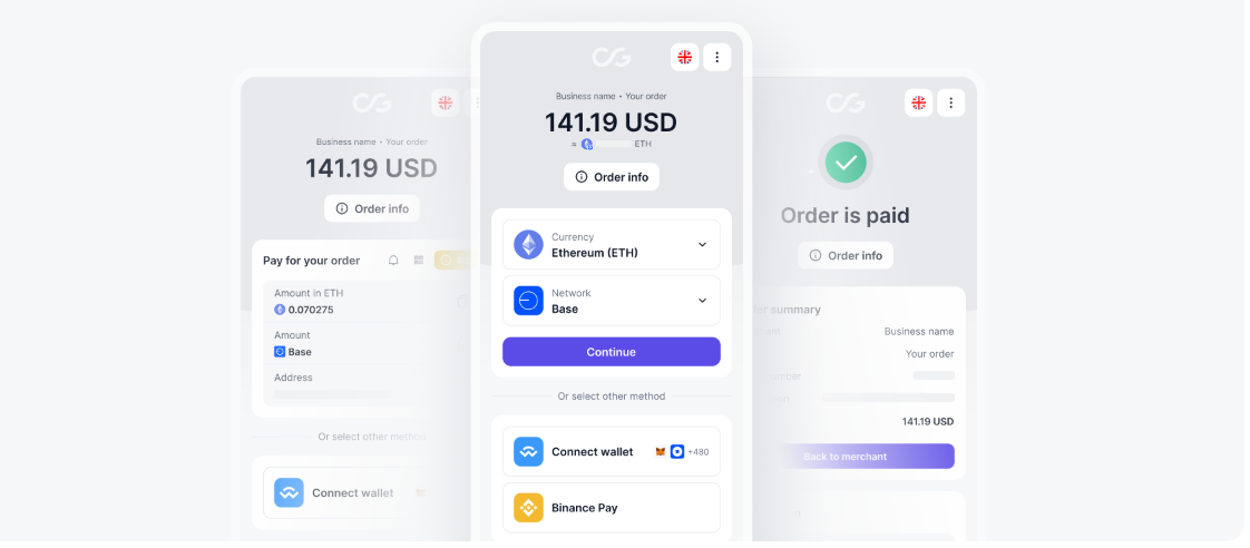 coingate cusodial UI