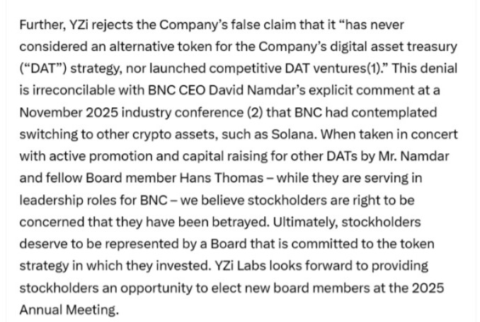 Why YZi Labs Is At War With the World’s Largest BNB Treasury Company