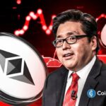 BitMine chairman appears beside Ethereum tokens as charts turn red ahead of key shareholder vote on ETH expansion.