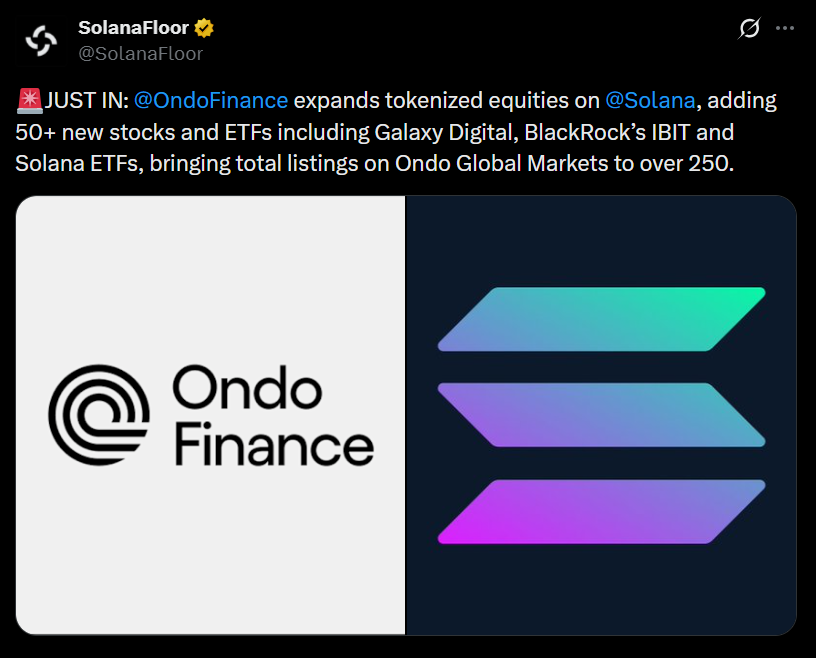 Ondo Finance Adds New Tokenized Securities