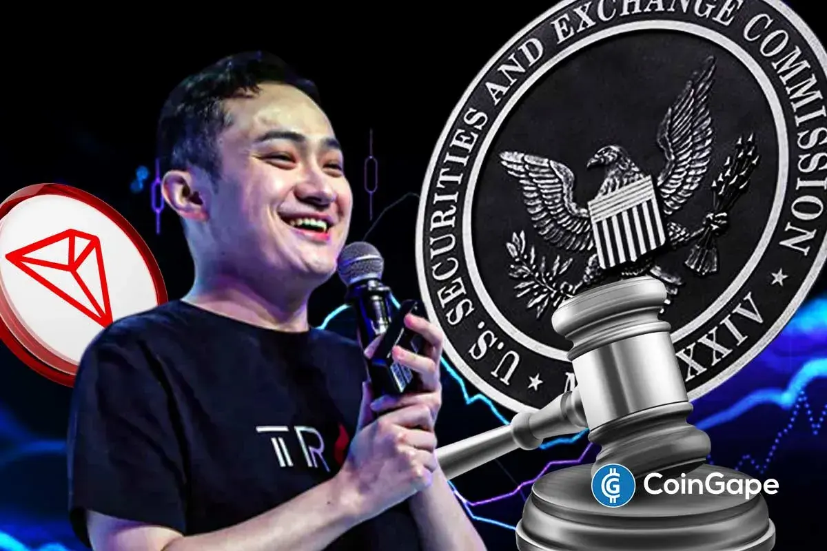 TRON price gains after the SEC moves to dismiss its lawsuit against founder Justin Sun