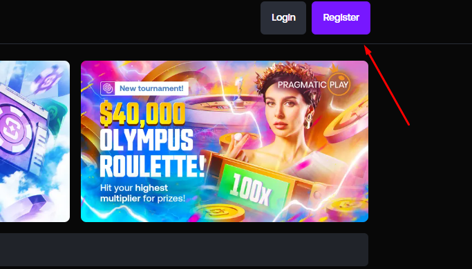 Go to the official Shuffle website (.us or .com) and create an account.