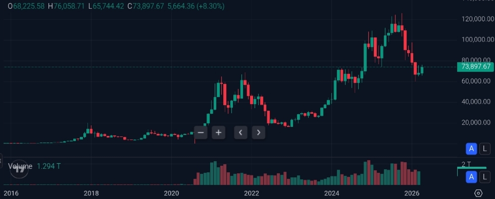 BTC price chart