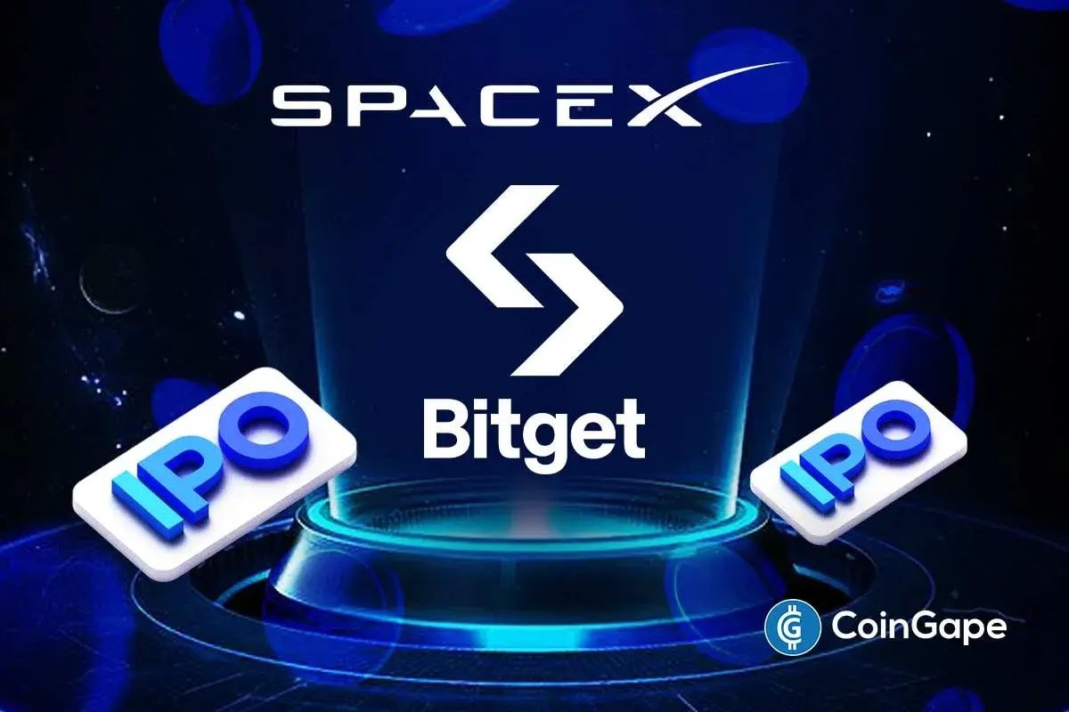 Bitget platform displaying pre IPO SpaceX token offering interface