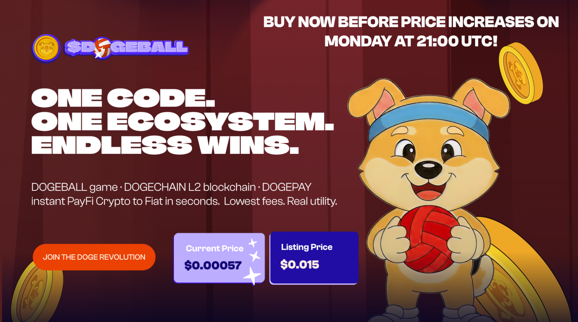 DOGEBALL’s Presale Is Today’s Shot
